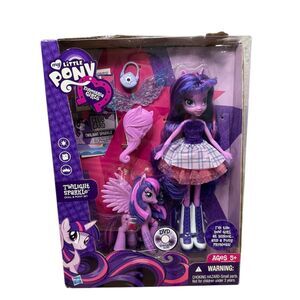 My Little Pony Equestria Girls Twilight Sparkle Doll & Pony Set Retired 2013 NEW